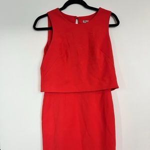 Eliza J Two Piece Dress, Coral, Size 2